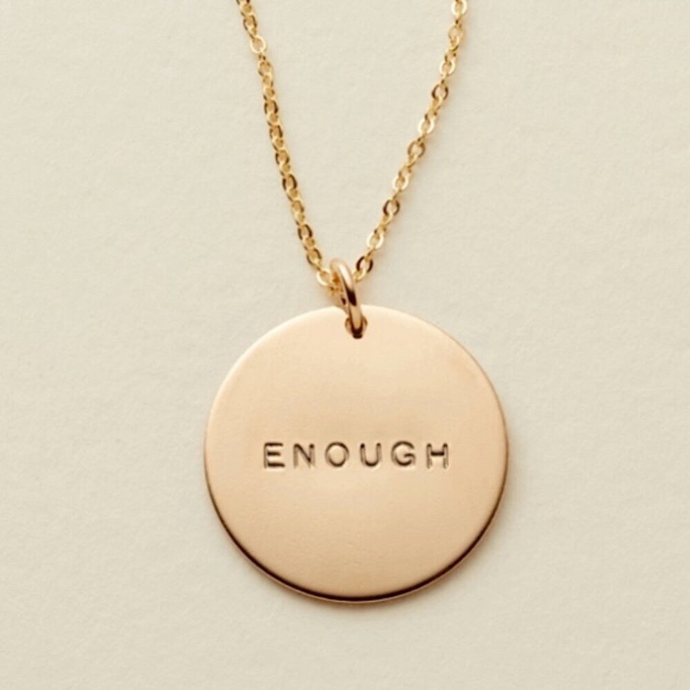Inner Peace Mantra Minimalist Pendant Necklace - Picture 8 of 16